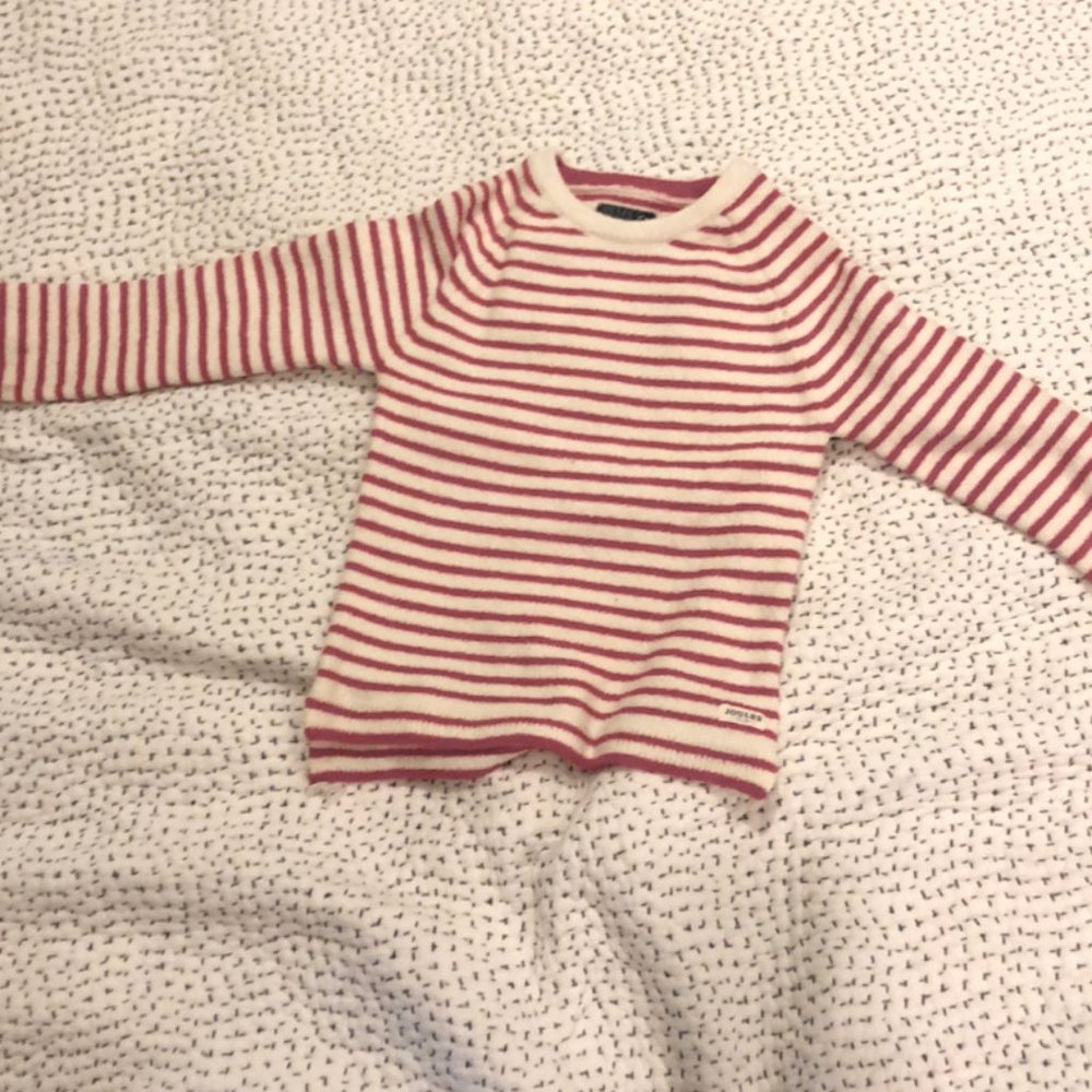 Pink and White striped Kids Sweater
